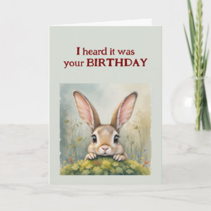 Carte J'ai entendu dire que c'était ton grand lapin d'an