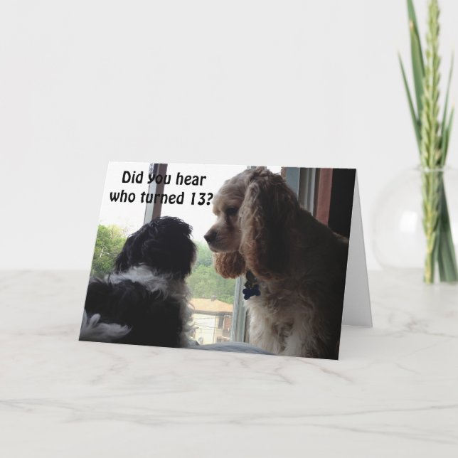 CARTE J'AI ENTENDU "VOUS" TOURNER **13** MARDI (Devant)