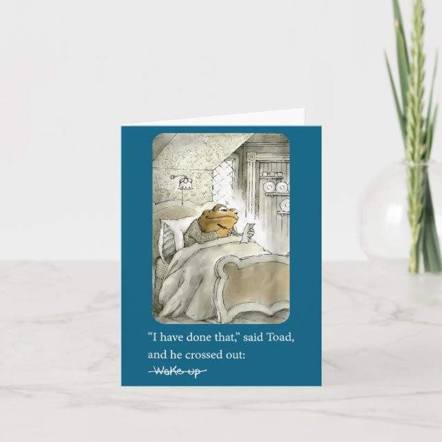Carte J'ai fait cela dit Toad et il a barré réveil (Devant)