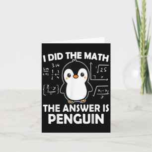 Carte J'ai fait le calcul, la réponse est Pingouin 