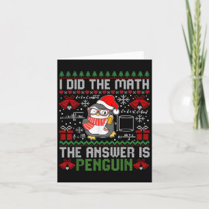 Carte J'ai Fait Le Calcul La Réponse Est Tapis De Noël P