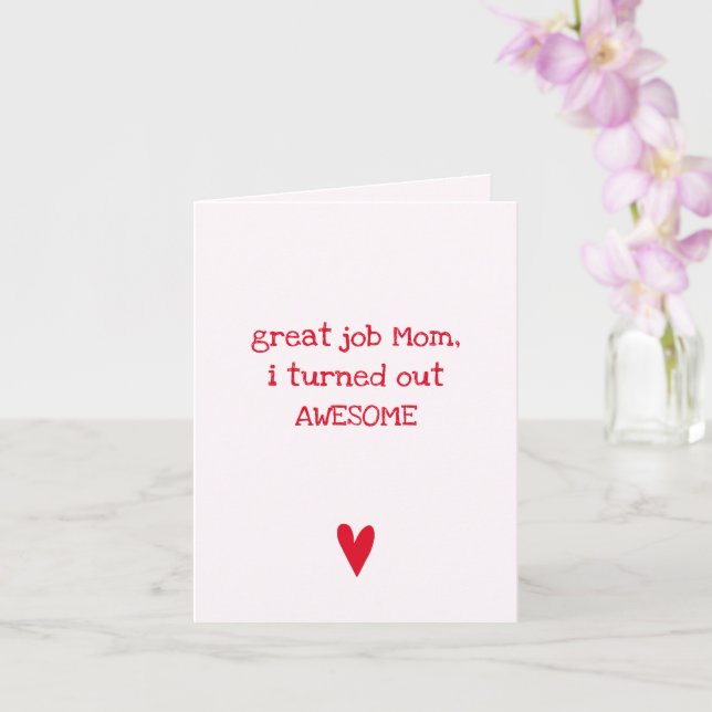 Carte J'ai fait une citation amusante de la fête des mèr (Orchidée)