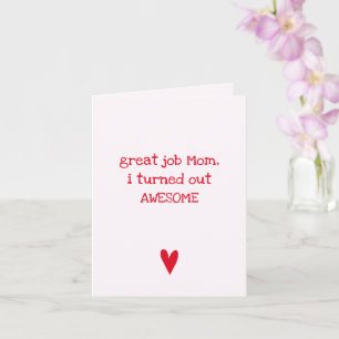 Carte J'ai fait une citation amusante de la fête des mèr