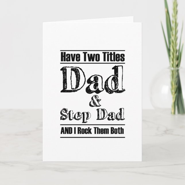 Carte J'ai fille Fête des pères cadeau Stepdad Grand-pèr (Devant)