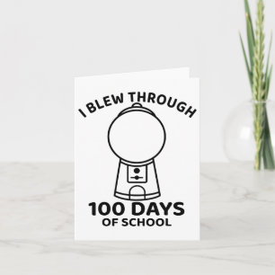 Carte J'Ai Frappé Pendant 100 Jours De Machine À Gumbyll