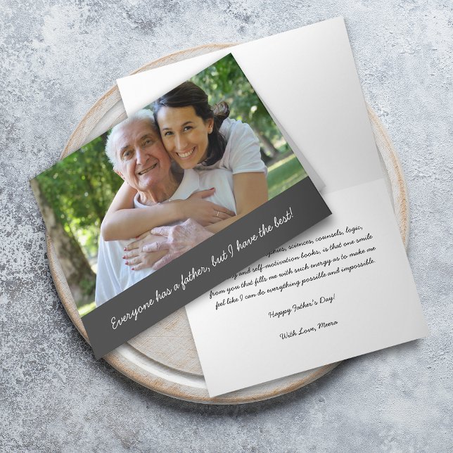 Carte J'Ai La Meilleure Fête des pères Photo (I Have The Best Photo Father's Day Card)