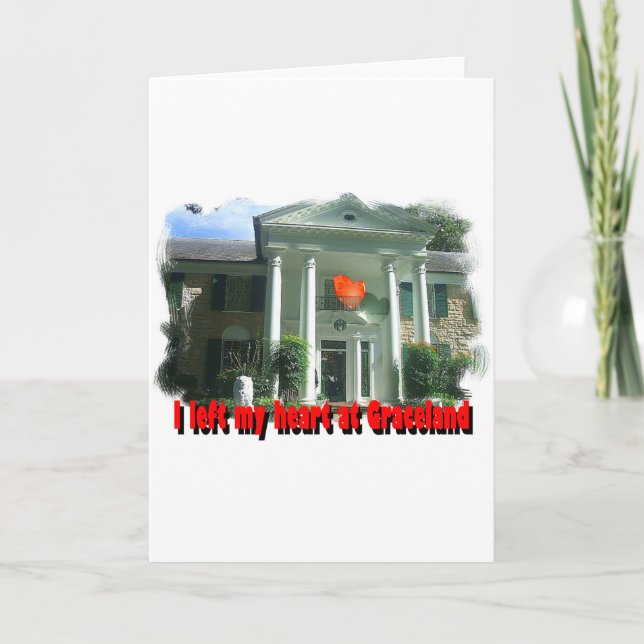 Carte J'Ai Laissé Mon Coeur À Graceland (Devant)