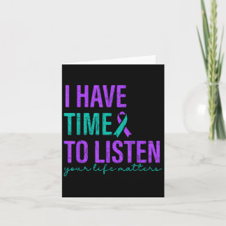 Carte J'Ai Le Temps D'Écouter La Sensibilisation À La Pr
