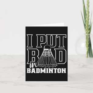 Carte J'Ai Mal Dans Badminton Sport Shutter Player Team