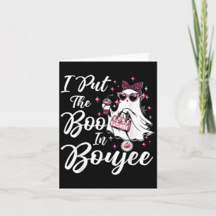 Carte J'ai mis le Boo dans Boujee Ghost drôle Nk léopard