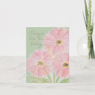 Carte J'ai prié pour vous aujourd'hui | Gerbera Aquarell