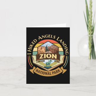 Carte J'ai randonné Angels Landing Zion Retro Vintage Su