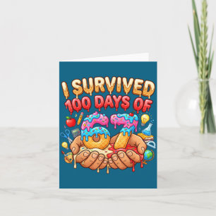 Carte J'ai survécu 100 jours 67 professeurs