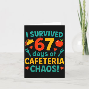 Carte J'ai survécu 67 jours de chaos à la cantine – Dess