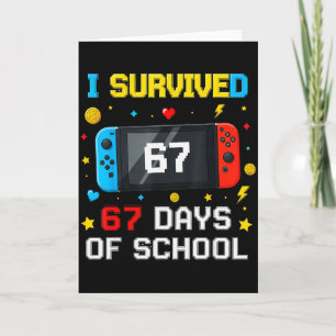 Carte J'ai Survécu 67 Jours D'école 67 Carré De Professe