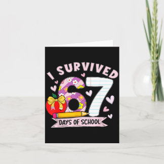 Carte J'ai survécu 67 jours d'école drôle léopard étudia