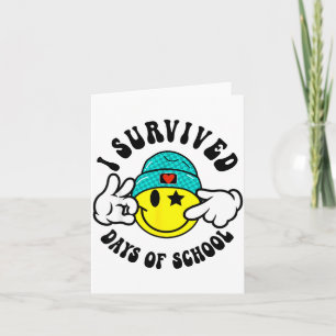 Carte J'ai survécu 67 Jours D'Enseignants D'École Élèves