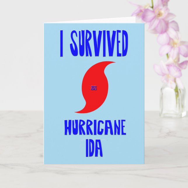 Carte J'Ai Survécu À L'Ouragan Ida (Orchidée)