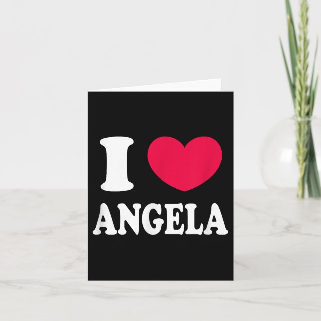 Carte J'aime Angela  (Devant)