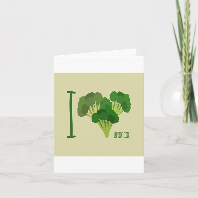 Carte J'aime Brocoli (Devant)