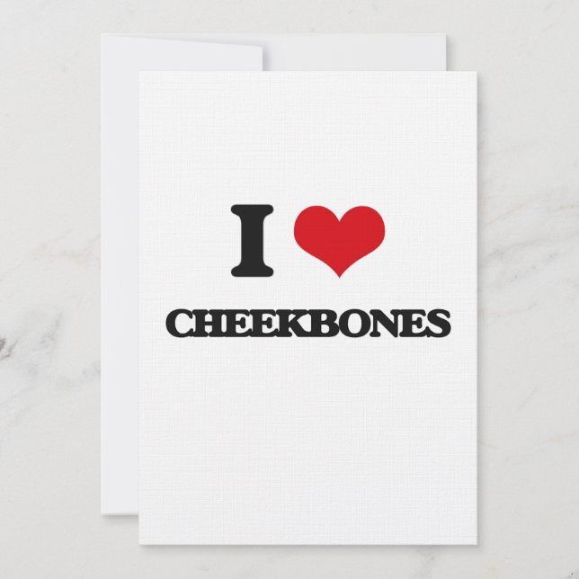 Carte J'aime Cheekbones (Devant)
