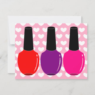 Carte J'Aime Clou Polonais Rouge Rose Violet Clou Polona
