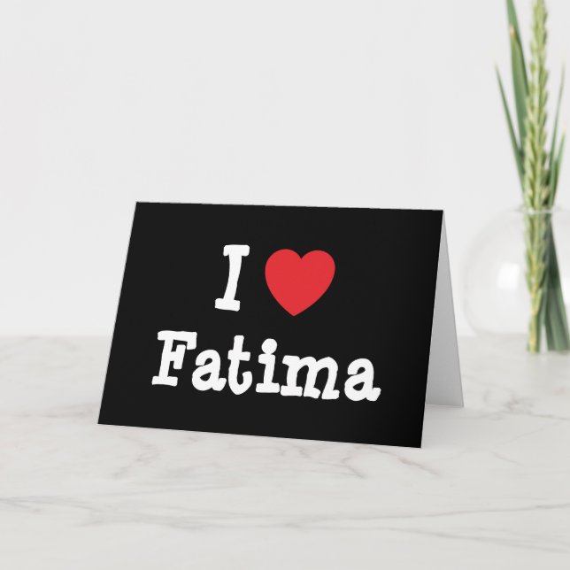 Carte J'aime Fatima coeur T-shirt (Devant)