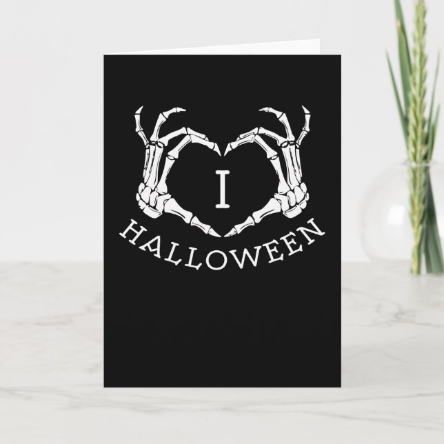 Carte J'aime Halloween (Devant)