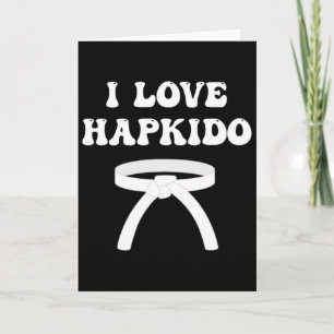 Carte J'aime Hapkido Boxe Asiatique Jiujitsu Kickboxing
