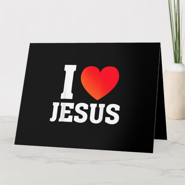 Carte J'aime Jésus (Devant)