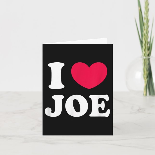 Carte J'aime Joe  (Devant)