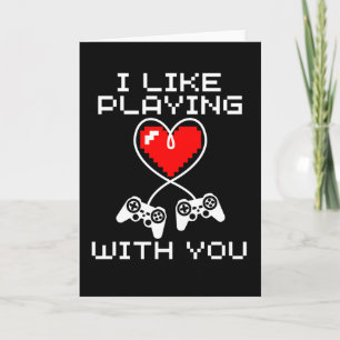 Carte J'Aime Jouer Avec Vous Joueur Vidéo Valentines Day