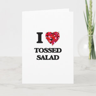 Carte J'aime la salade jetée en l'air