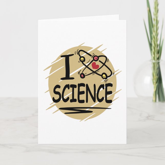 Carte J'aime la science (Devant)