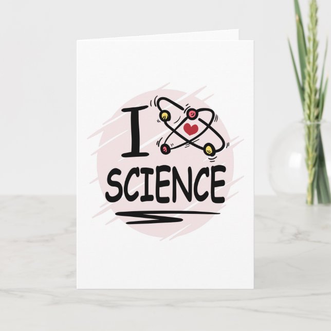 Carte J'aime la science (Devant)
