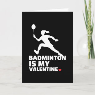Carte  J'aime le badminton Stylish blinton silhouette