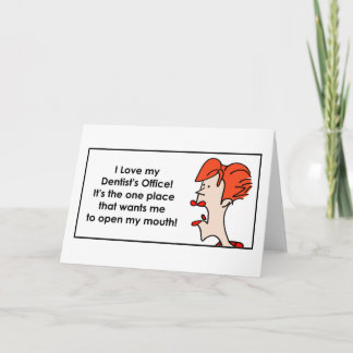 Carte J'aime le bureau DakotaJoan.com de mon dentiste