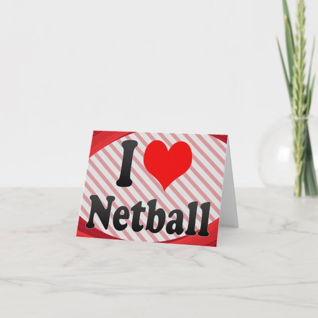 Carte J'aime le net-ball (Devant)