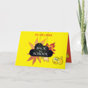 Carte J'Aime L'École. Retour à l'école. Dessin