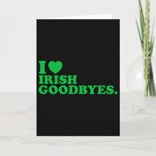 Carte J'aime les adieux irlandais J'adore les adieux irl