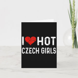 Carte J'aime les Filles Tchèques Chaudes Femme Républiqu