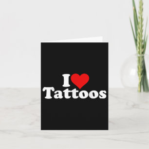 Carte J'Aime Les Tatouages Du Coeur