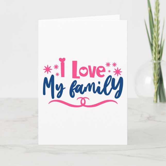Carte J'aime ma famille (Devant)