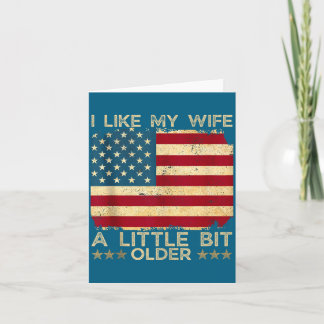 Carte J'aime ma femme un peu plus âgée citation drôle fe