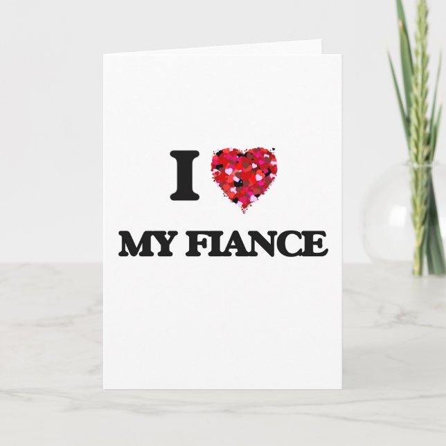 Carte J'Aime Ma Fiance (Devant)