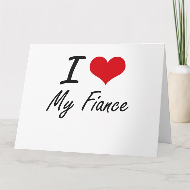 Carte J'Aime Ma Fiance (Devant)