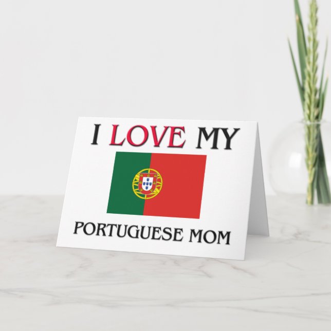 Carte J'aime ma maman portugaise (Devant)