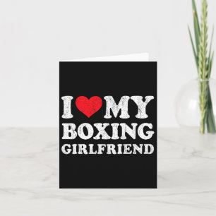 Carte J'Aime Ma Petite Amie De Boxe Ami Drôle Garçon Val