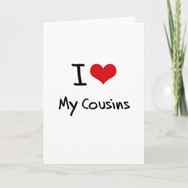 Carte J'aime mes cousins (Devant)