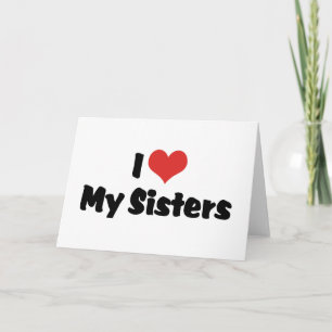 Carte J'aime mes soeurs
